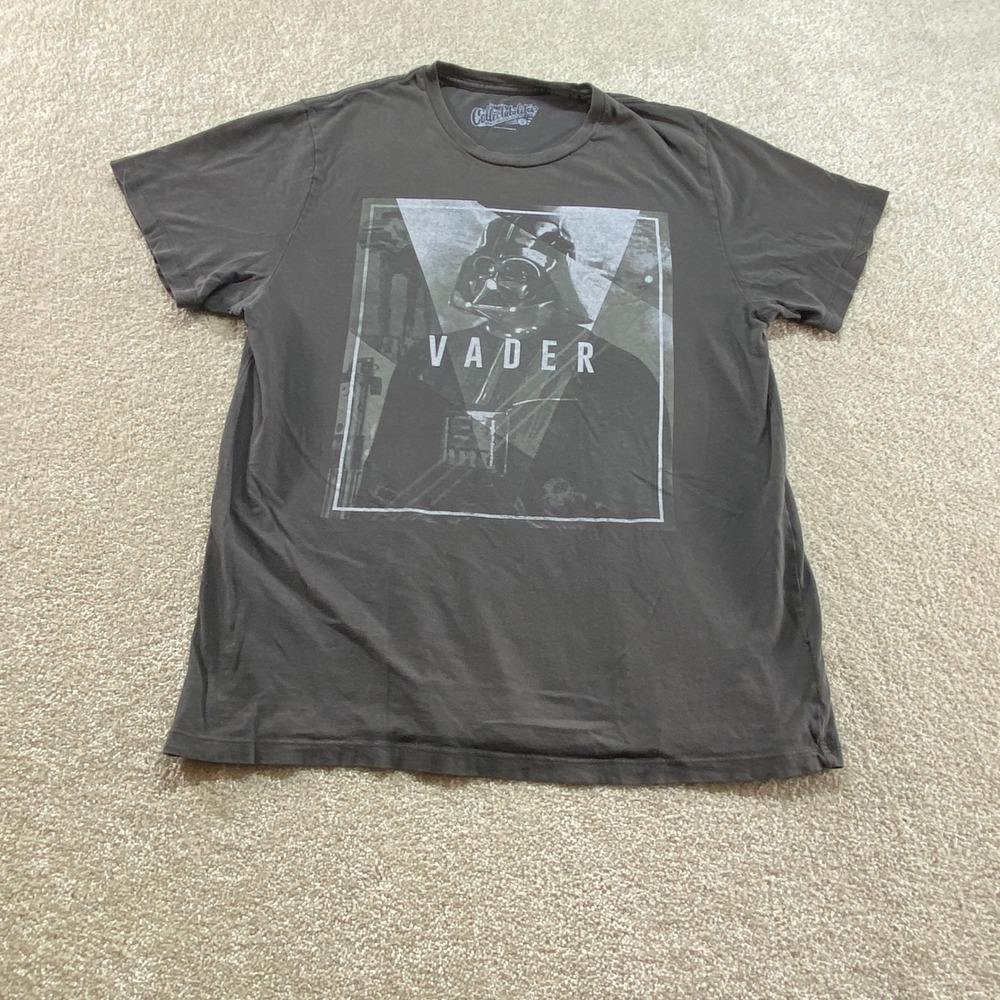Old Navy Darth Vader Shirt Mens Large Gray Star Wars Graphic Tee Short Sleeve